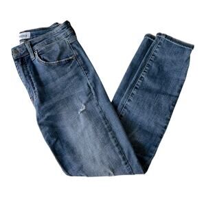 Pistola Skinny High Rise Distressed Knee Rip Jeans Size 27
